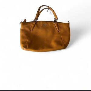 Coach Mustard Leather Shoulder Bag